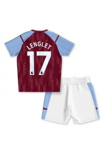 Aston Villa Clement Lenglet #17 Jalkapallovaatteet Lasten Kotipeliasu 2023-24 Lyhythihainen (+ Lyhyet housut)